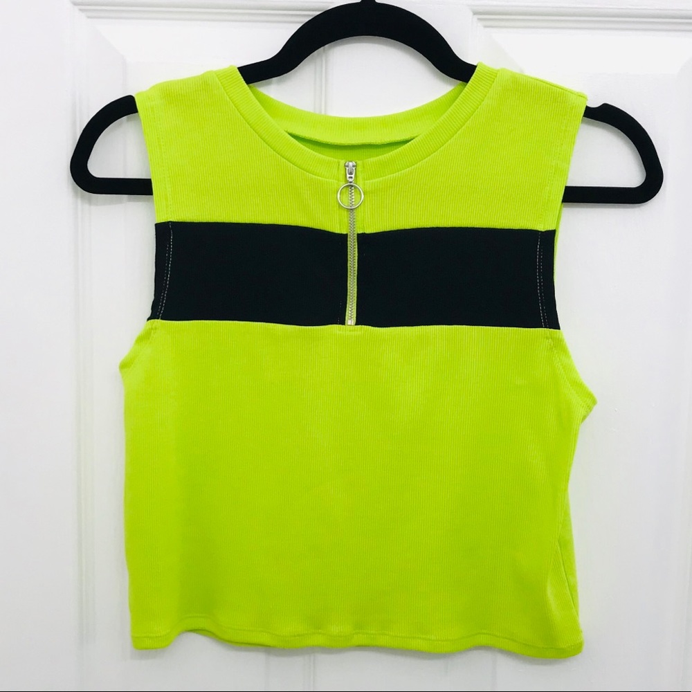 Flirtitude Neon Green Crop Top